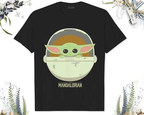 Baby Yoda Star Wars The Mandalorian The Child Bassinet Portrait T Shirt