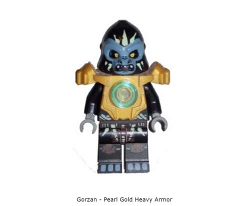 Lego Minifigure Legends Of Chima Gorzan Pearl Gold Heavy Armor Ebay