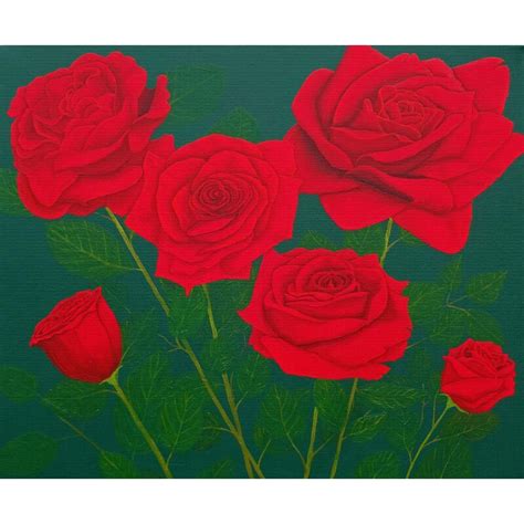 Artzipper Paintings Oil Red Rose Bouquet 24 X 20 By Jim Young