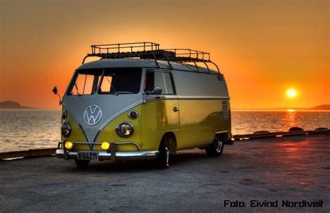Romantic Sunset Volkswagen Transporter Vw Bus T1 Vw Westfalia Combi Volkswagen Volkswagen