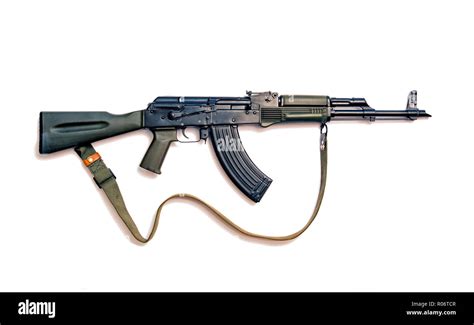 Ak 47 Assault Rifle With High Capacity Magazine Stock Photo Alamy