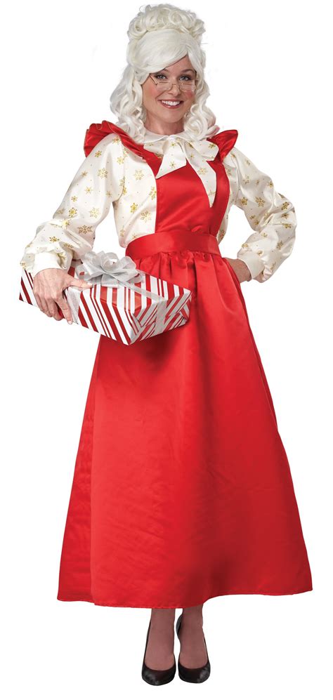 Maybe you would like to learn more about one of these? Mrs Claus Pinafore Dress With Apron Adult Costume