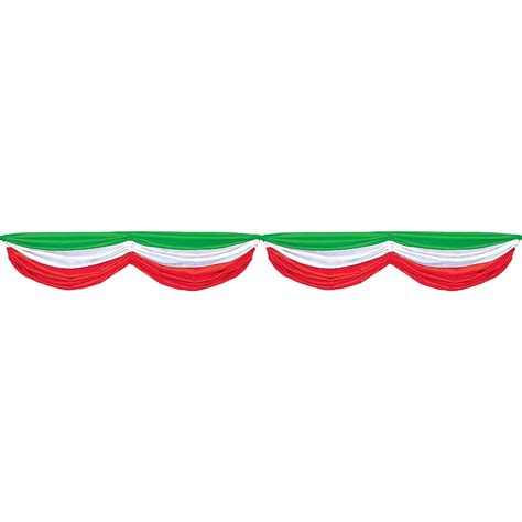 Red White And Green Bunting 70in X 32in Party City