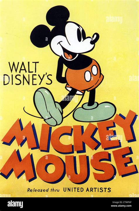 Mickey Mouse Poster Fro United Artists About 1933 Stock Photo Alamy