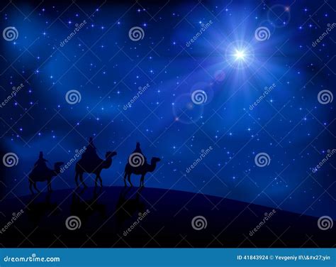 Three Wise Men And Star Stock Vector Illustration Of Light 41843924