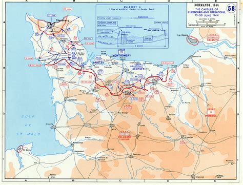 Map Of The Allied Landings In Normandy