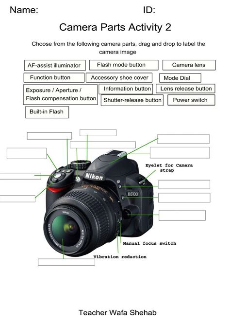 Camera Parts2 Worksheet Live Worksheets