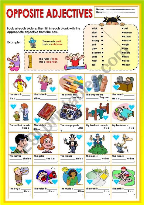 List Of Opposite Adjectives In English Esl Buzz Appre Vrogue Co