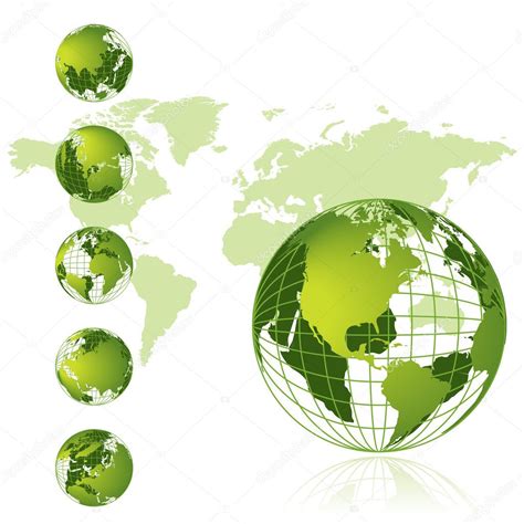 World Map 3d Globe Series Stock Vector Image By ©kudryashka 3109370
