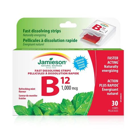 Buy Jamieson Vitamin B12 1000 Mcg Fast Dissolving Strips Refreshing