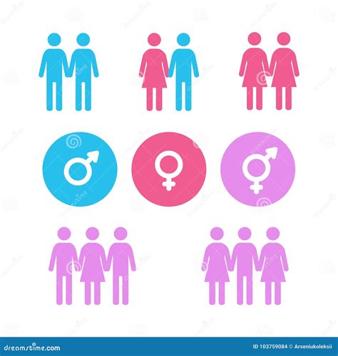 Sex Orientation Icons Stock Vector Illustration Of People 103759084
