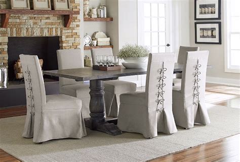 Most often used in dining rooms. Tie Back and Corseted Slipcovers: A Fun Way to Dress Up ...