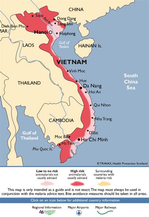The two countries have overlapping claims over the continental shelf in the gulf of thailand. Vietnam Malaria Map | Travel Health and Safety | Pinterest ...