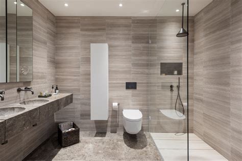 A Warm Modern Master Ensuite Contemporary Bathroom London By