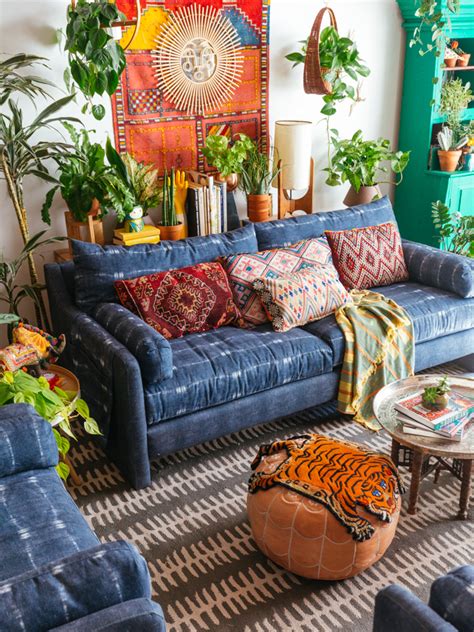 Living With Les Jungalow By Justina Blakeney Hippie Living Room Bohemian Style Living Room