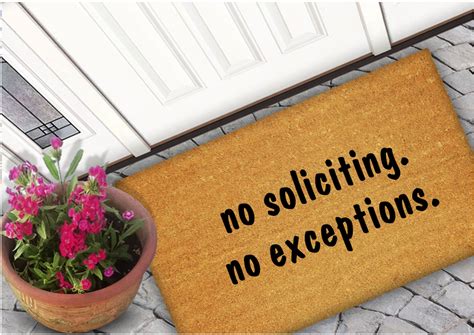 No Soliciting No Exceptions Doormat Welcome Home Coir Doormat
