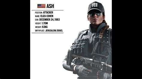 Rainbow Six Siege Fbi Operator Ash Attacker Youtube