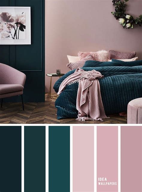 10 Best Color Schemes For Your Bedroom Deep Ocean Teal Mauve Blush