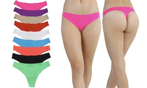 6 pack of invisible panty lines laser cut women s panties groupon
