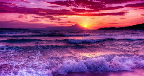 Ocean Sunset Hd Wallpaper Background Image 2046x1095