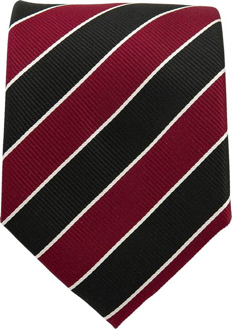Amazon.com: College Striped Ties for Men - Woven Necktie - Black w/Burgundy: Clothing