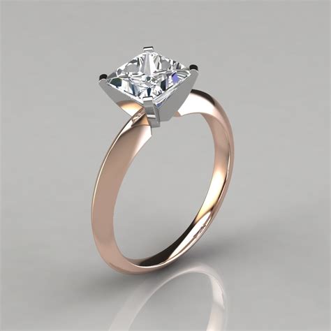 Classic 4 Prong Princess Cut Tiffany Style Engagement Ring Forever