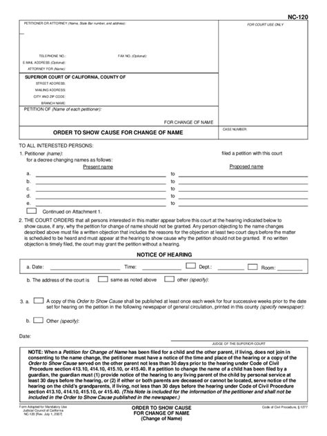 California Legal Name Change Form 19 Free Templates In Pdf Word