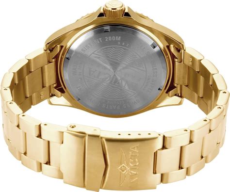 Amazon インビクタ 腕時計 Pro Diver 石英 47mm ケース ゴールド ステンレス鋼ストラップ ブラックダイヤル 15286 メンズ 並行輸入品 腕時計