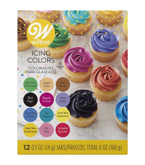 Wilton Icing Colors 12 Ounce 12pk Assorted Colors Joann