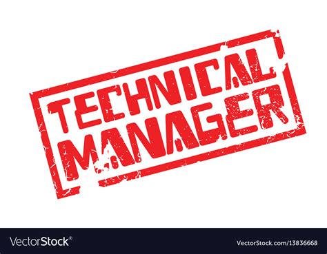 Technical Manager Rubber Stamp Royalty Free Vector Image