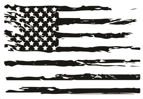 Black And White American Flag Clipart Graphic By Alabala · Creative