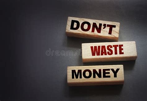 Don T Waste Money On Wooden Blocks Financial Concept Stock Image