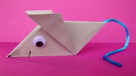 Origami Maus Falten Einfache Origami Tiere Aus Papier Basteln Mit Kindern