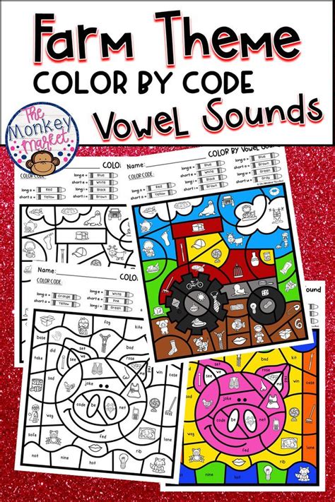 Long Vowel And Short Vowel Worksheets Color By Code Phonics