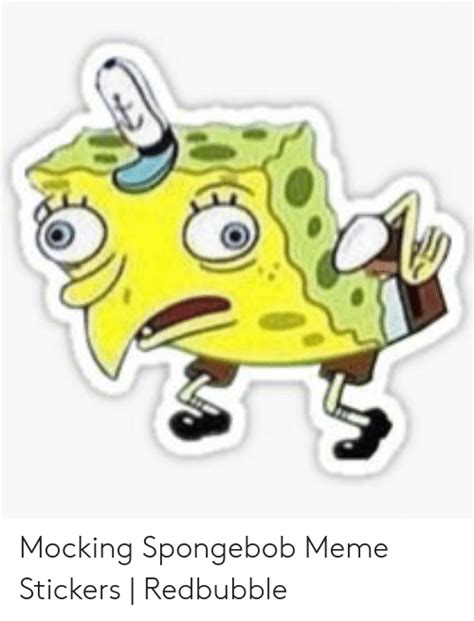 Spongebob Meme Red Bubble Stickers