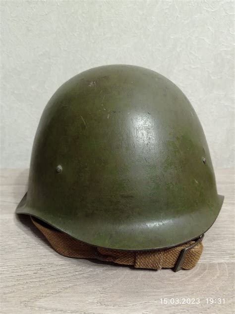 Original Helmet Ssh 40 Rare Size 3 1948 Steel Ww2 Soviet Army Rkka Wwii