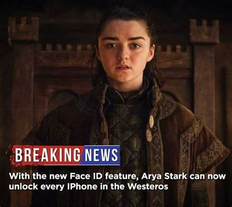 Game Of Thrones Season 7 Funny Humour Meme Maisie Williams Arya Stark