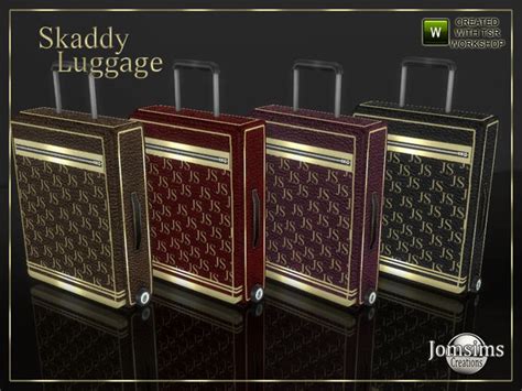 The Sims Resource Skaddy Luggage Suitcase 1