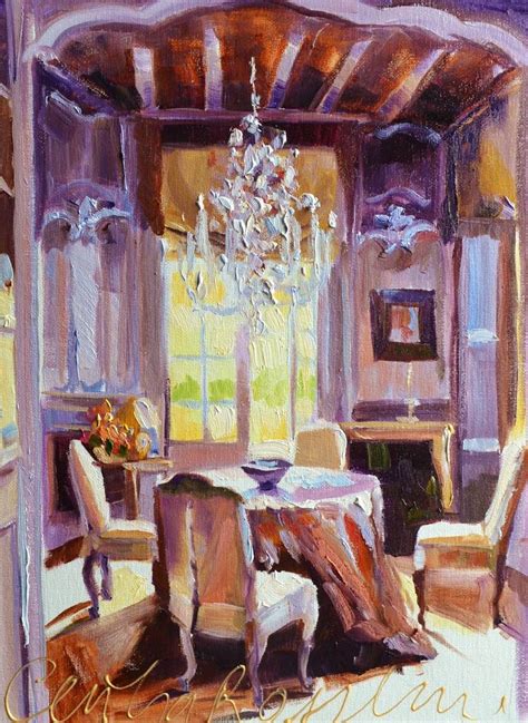 Chandelier View ~ Sold Painting By Cecilia Rosslee Saatchi Art