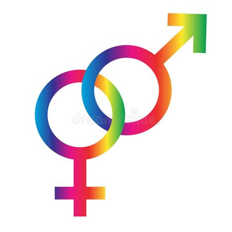 Interlocking Rainbow Male Female Symbols Stock Illustration Illustration Of Colors Symbol