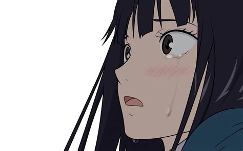 Anime Girl Crying Cartoon Character Design Wallpaper