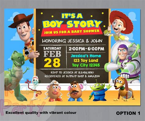 Toy Story Baby Shower Invitation Its A Boy Story Baby Shower Etsy