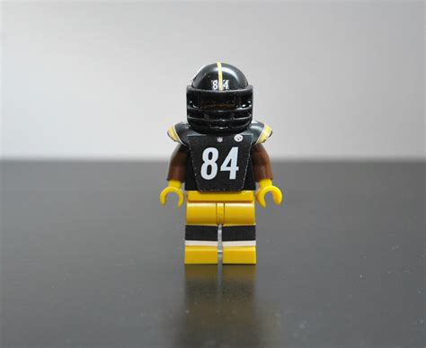 Custom Lego Minifigure Antonio Brown Pittsburgh Steelers 84 Nfl Minifig