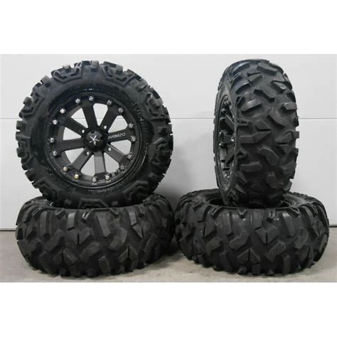 Msa Black Kore 14 Atv Wheels 26 Roctane Tires Arctic Cat Tbx Trv