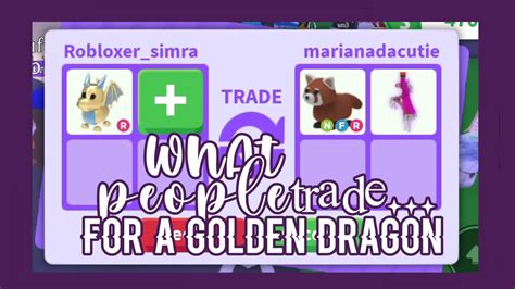 What People Trade For A Golden Dragon Trading Golden Dragon Adopt Me