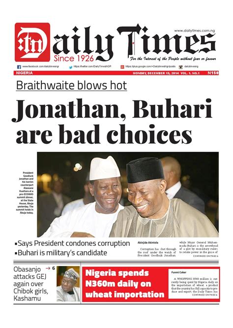 Daily Times Newspaper By Daily Times Of Nigeria Issuu