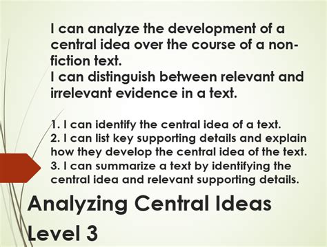 Remember to communicate to students that everyone's text coding and text meaning worksheet will not necessarily look the same. Sept. 22 - Finding the Central Idea & Supporting Details - Miss Lewis & Mrs. Blanchard's ...