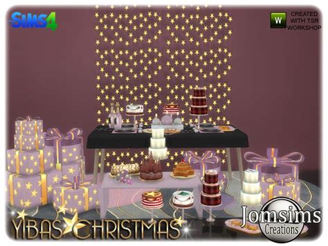 Sims 4 Ccs The Best Yibas Christmas Deco Set By Jomsims Christmas
