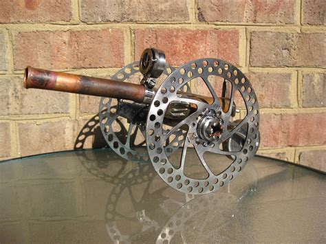 Steampunk Cannon Recycled Metal Sculpture