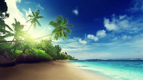 1920x1080 Emerald Vacation Paradise Beach Tropical Sand Cloud